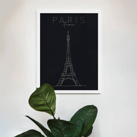 Paris, France Line Art Poster - HypeSheriff