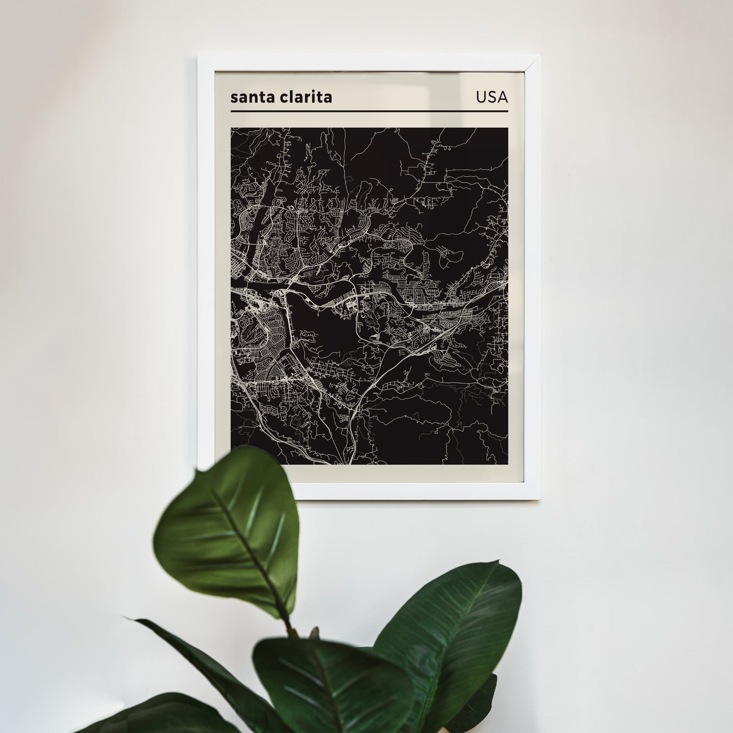 Santa Clarita, USA - City Map Poster