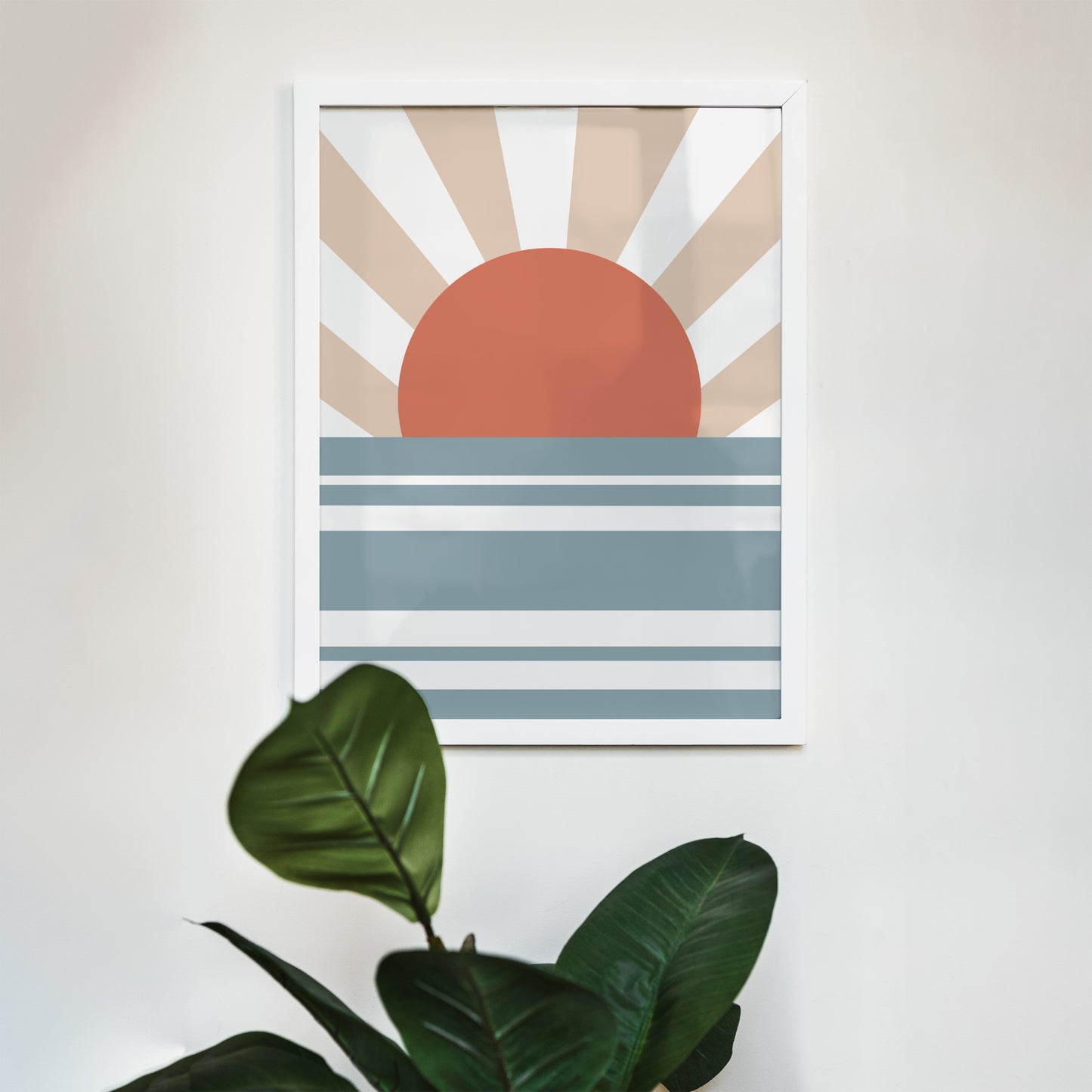 Geometric Sunset in Pastel Colors