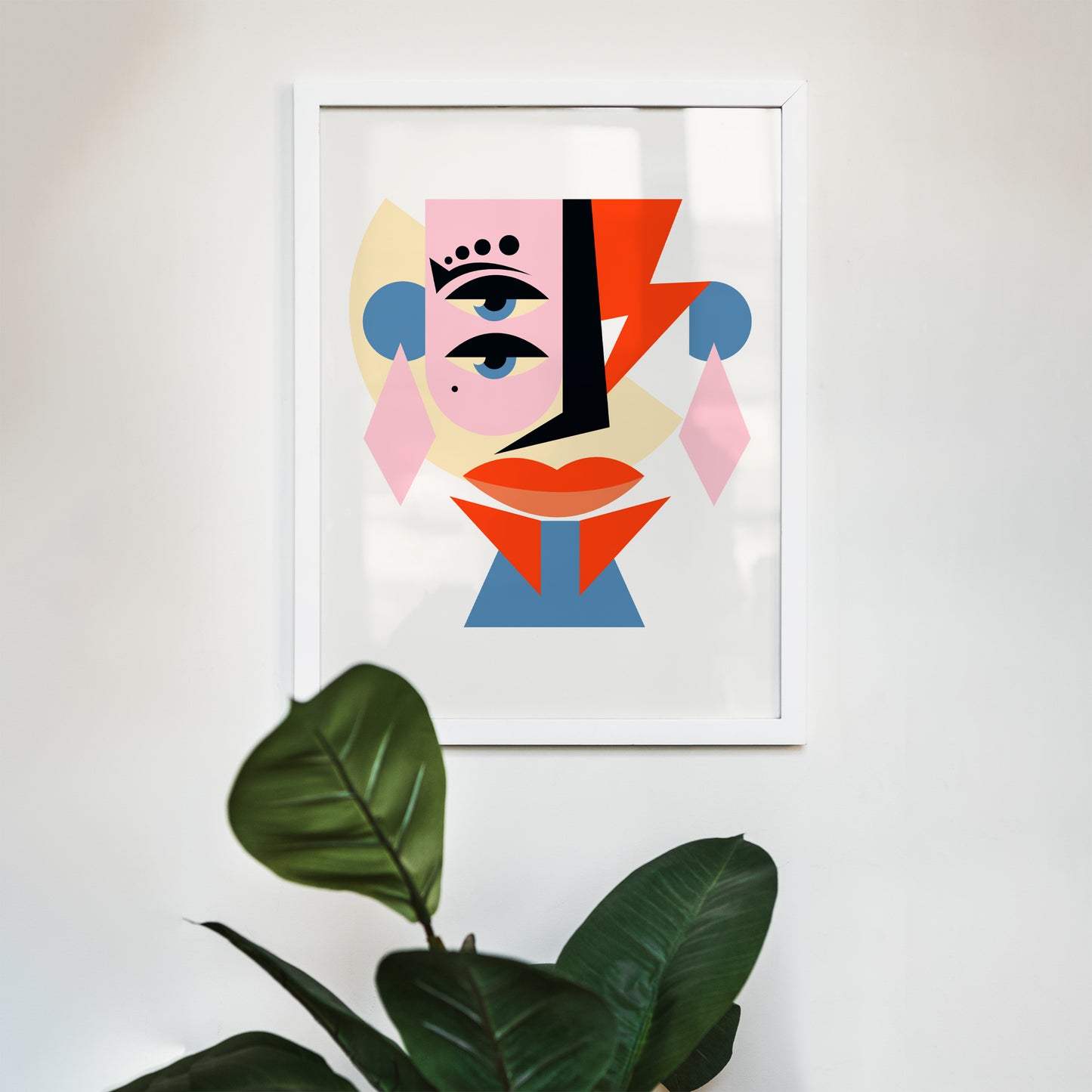 Geometric Cubism Art Print